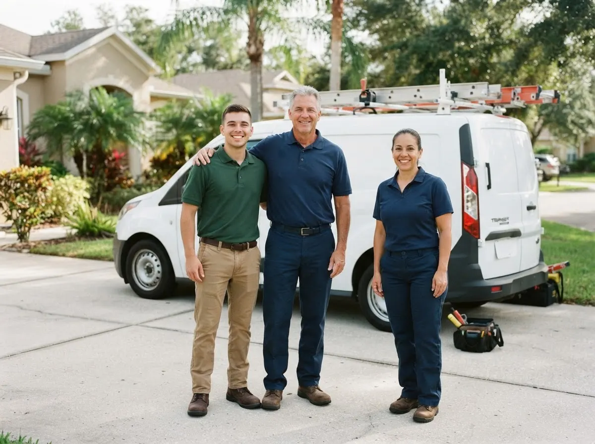 Suncoast Heron Pest Control pest control service team in Riverview, FL
